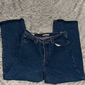 Levi's Women's Ribcage Straight Leg Jeans - Dark Blue